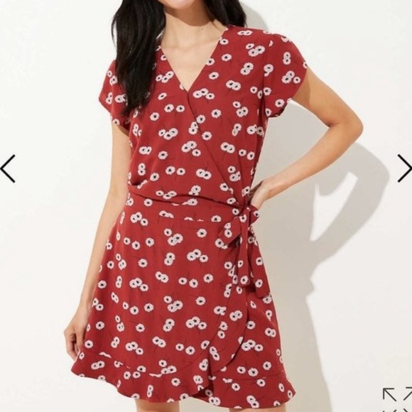 LOFT Pants - Loft floral wrap skirt romper
